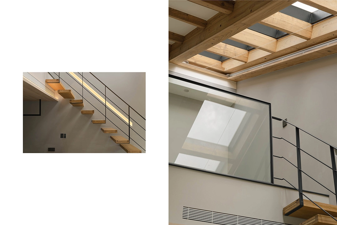 閣樓房透過開天窗設計引入自然光線