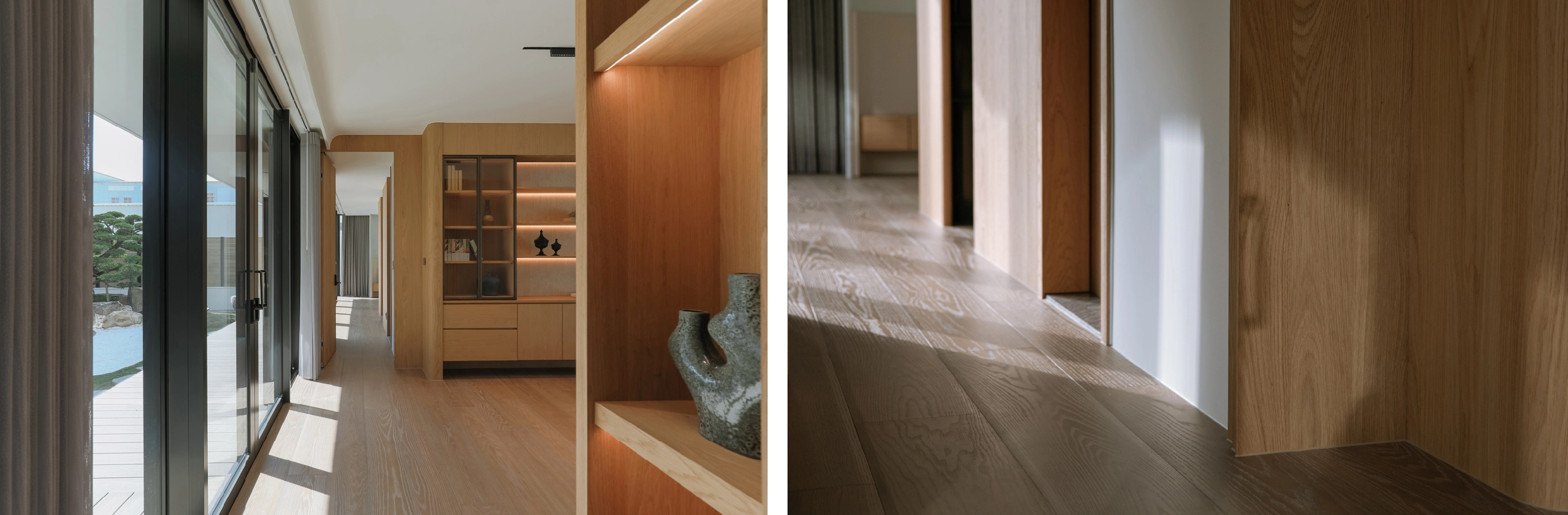 空間與廊道的關係,光線變化