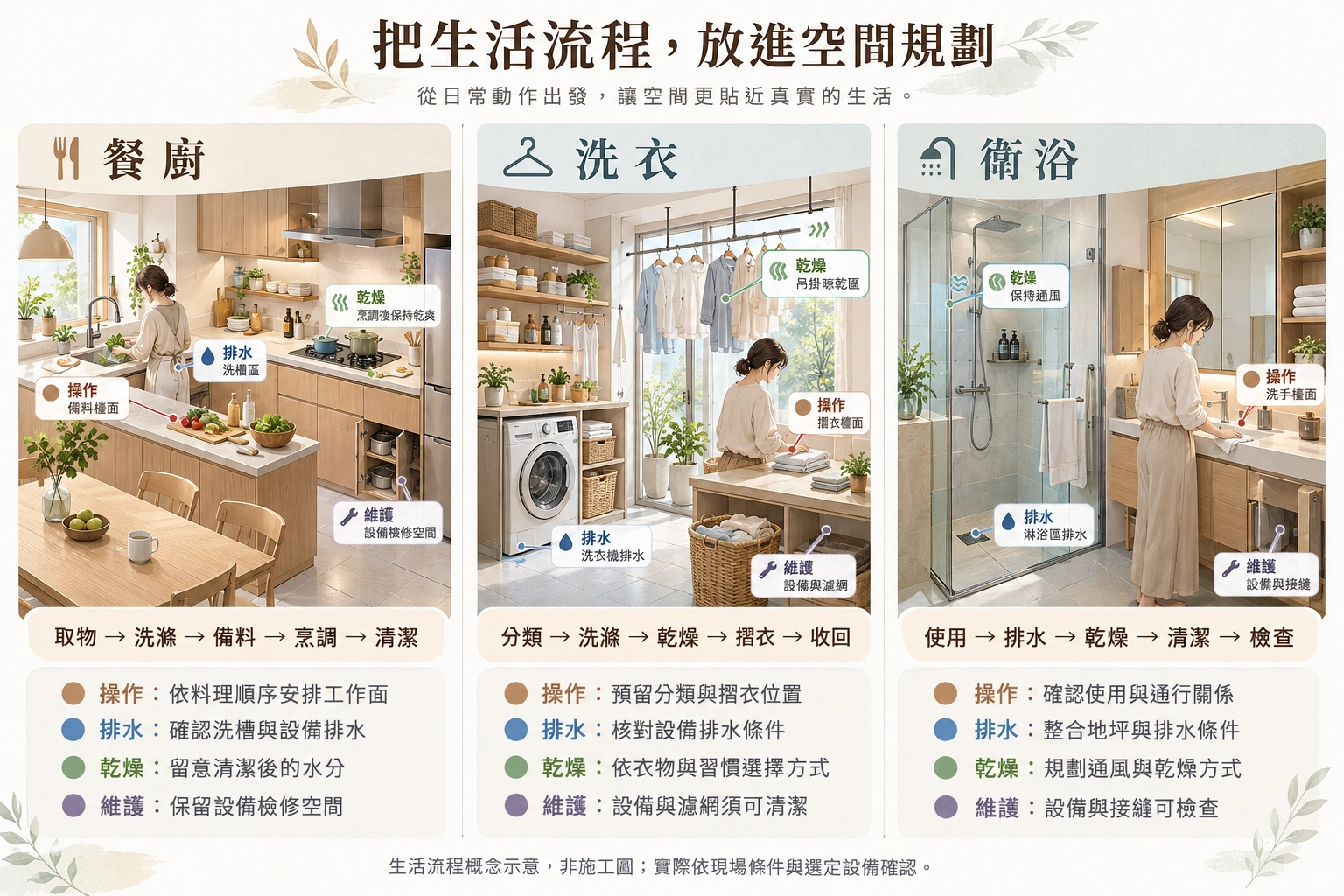 kitchen-laundry-bathroom-daily-workflows