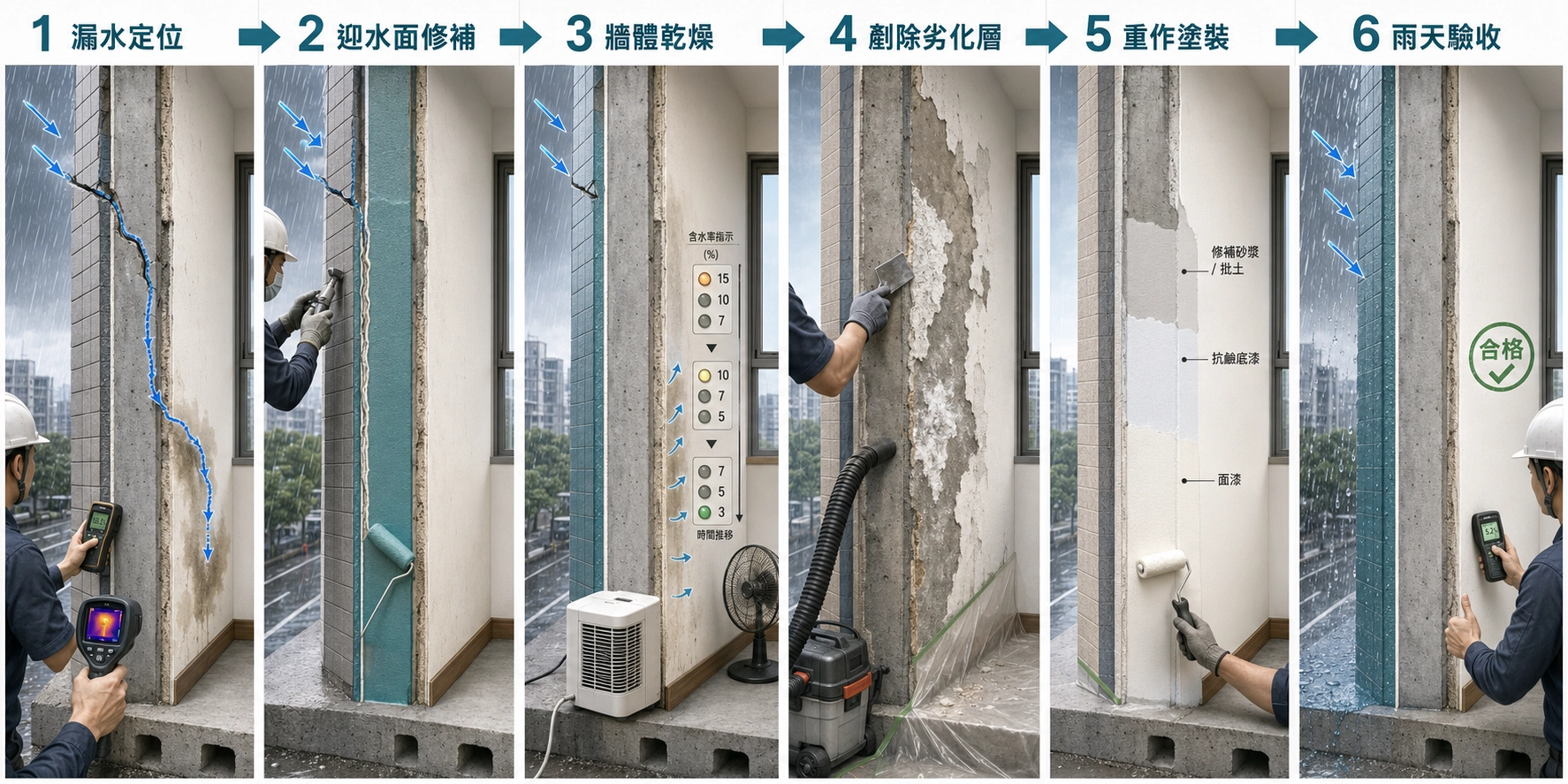 wall-water-leak-repair-sequence