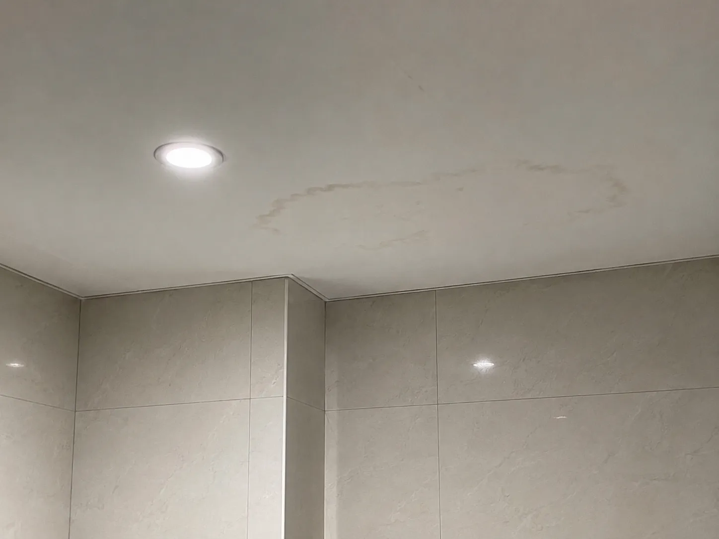 浴室天花板漏水痕跡